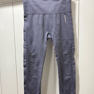 Gymshark Womens Ankle Skinny Leggings Size XS Wide Waistband Purple/Lilac